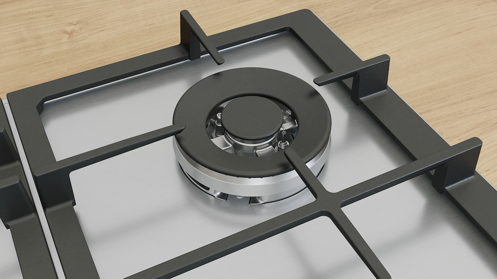 BOSCH PCH6A5I90 - Bosch 60cm Gasherd Doppelte Krone Edelstahl