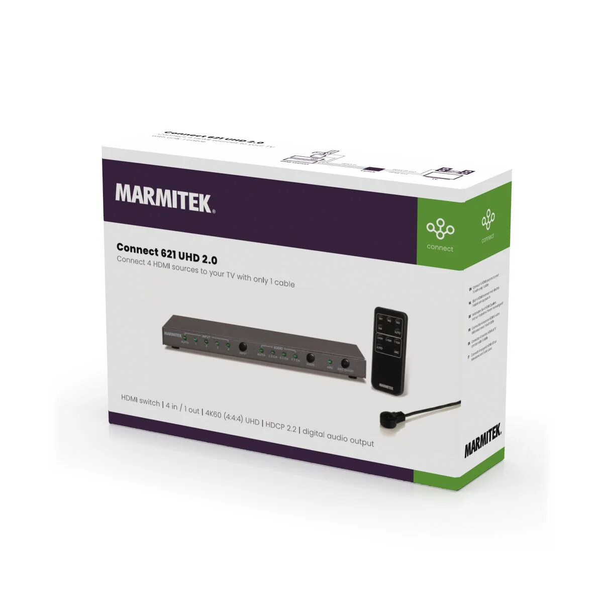 MARMITEK CONNECT621 - Connect 621 UHD 2.0 HDMI-Switch