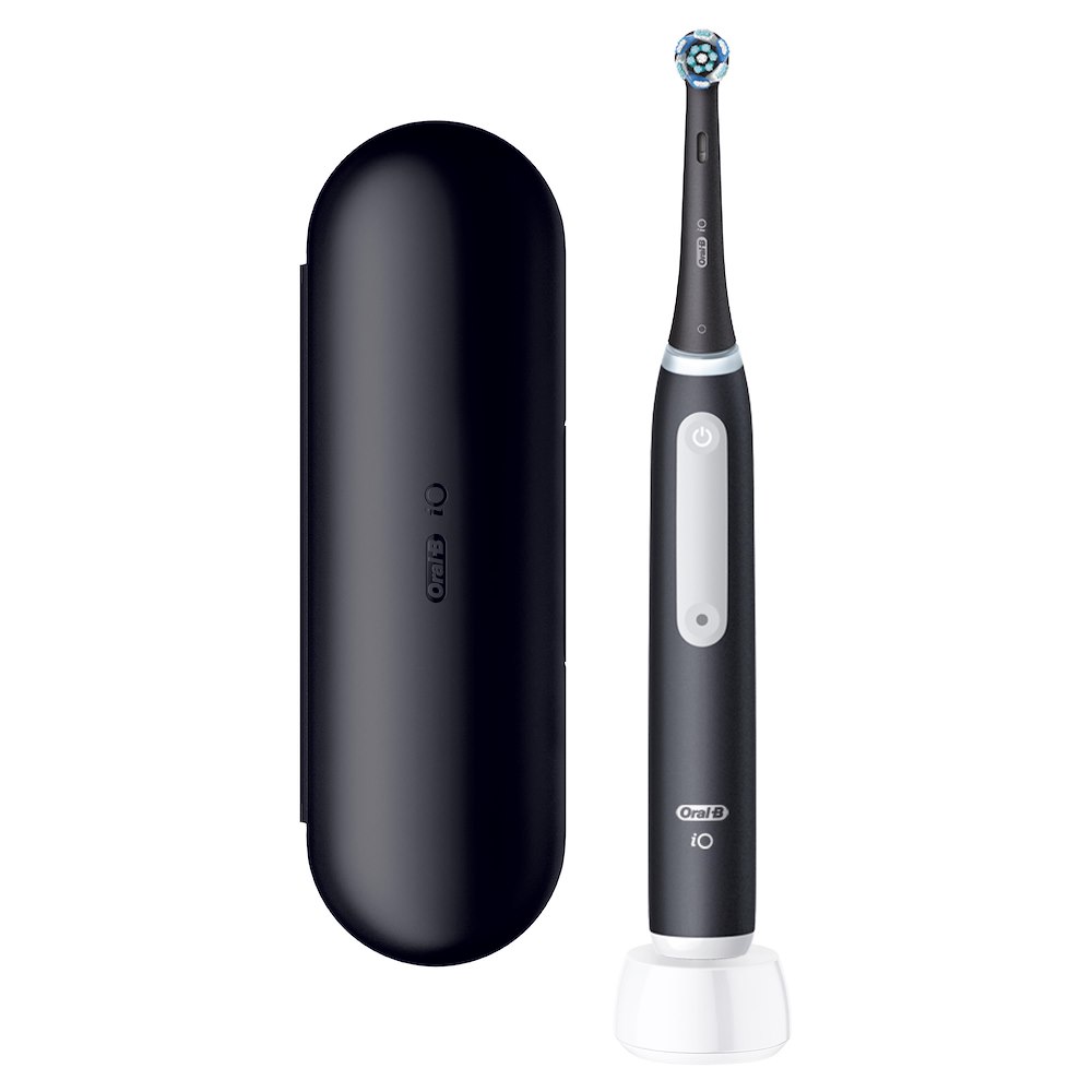 ORAL-B IO3STRIPPED - Elektrische Zahnbürste Schwarz mit Etui