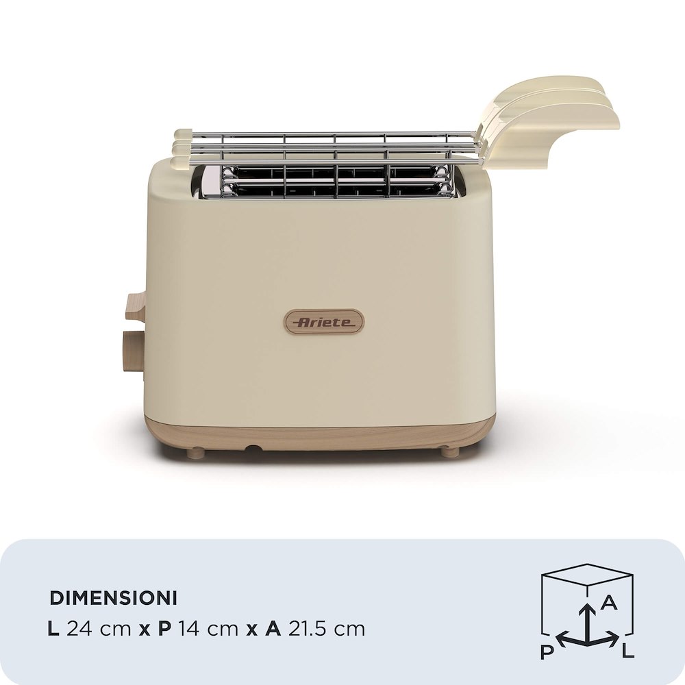 ARIETE 157WOODBEIGE - Toaster in Beige 760W