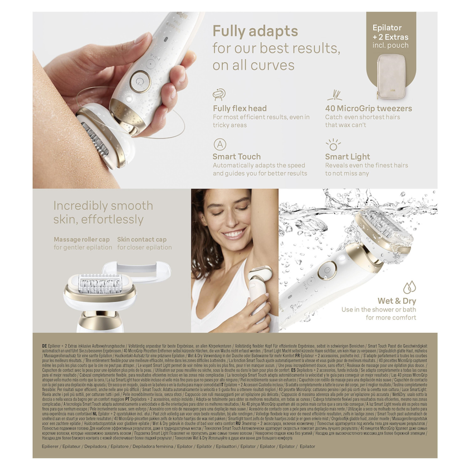 Braun SES90113D - Silk-épil 9 Epiliergerät Weiss