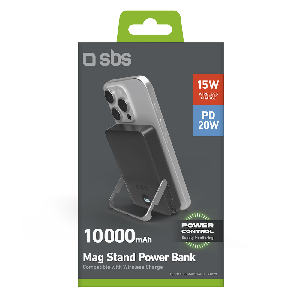 SBS TEBB10000MAGSTAND - Powerbank 10000mAh mit Ständer