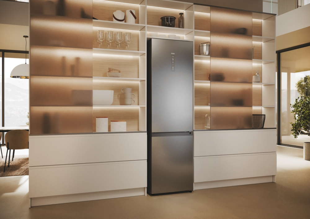 HAIER HDPW5620ANPK - Combi Kühlschrank 409 Lt Edelstahl