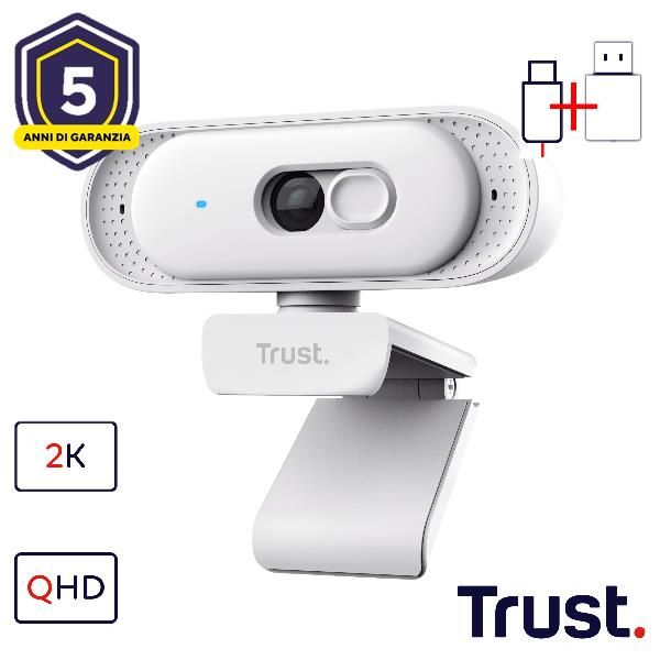 TRUST 26180 - QHD 2K Webcam Weiss