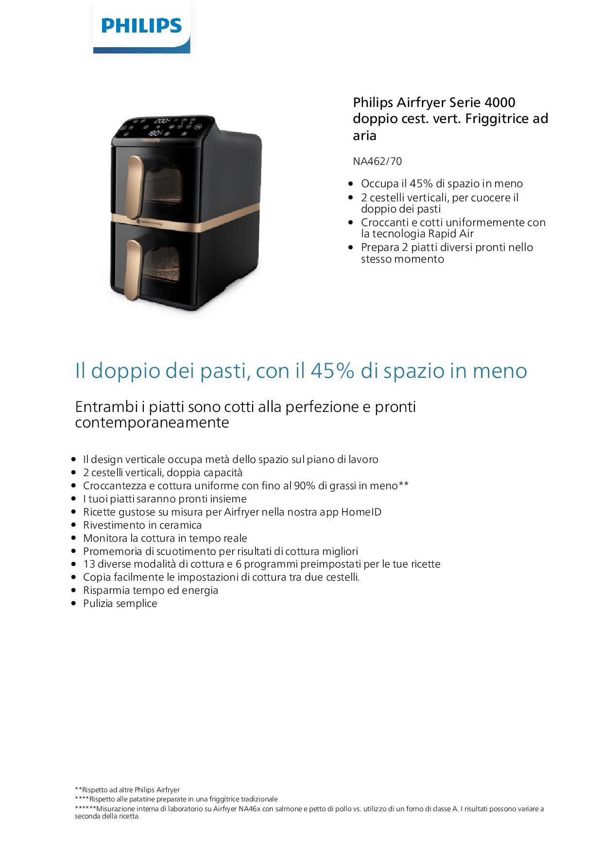 PHILIPS NA462 - Luftfritteuse mit 10L Kapazität