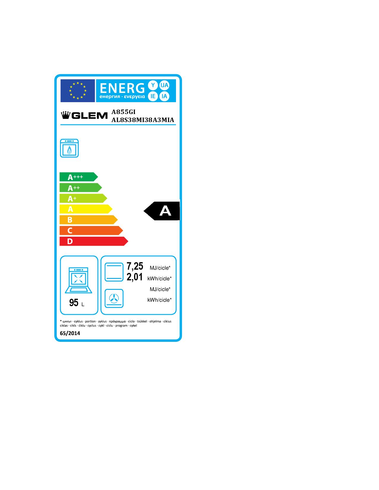GLEM GAS A855GI - Alpha Gaskochstelle 80CM