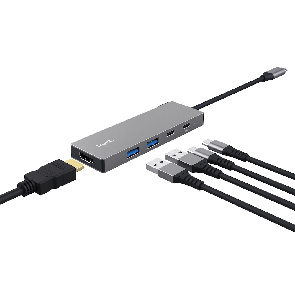 TRUST 26062 - USB-C HUB 5-PORT GRAU