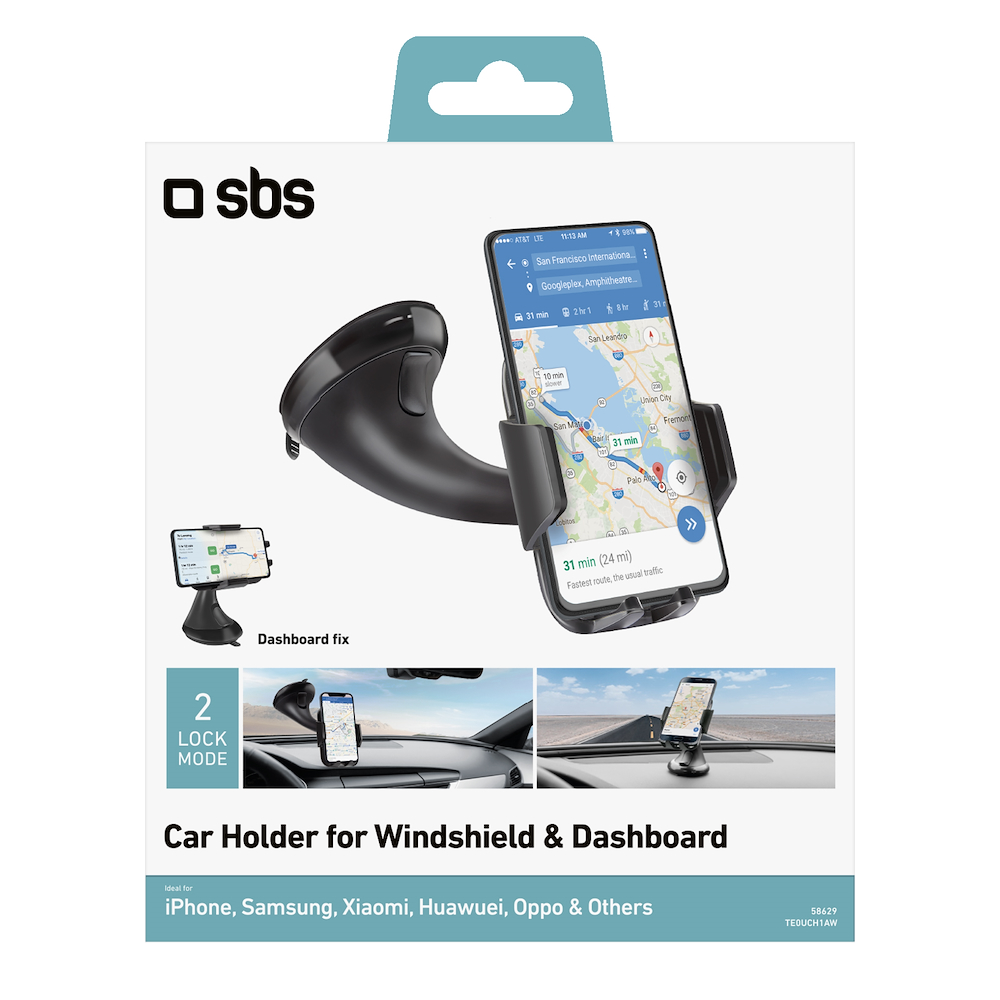 SBS TE0UCH1AW - Universeller Auto-Halter für Smartphones