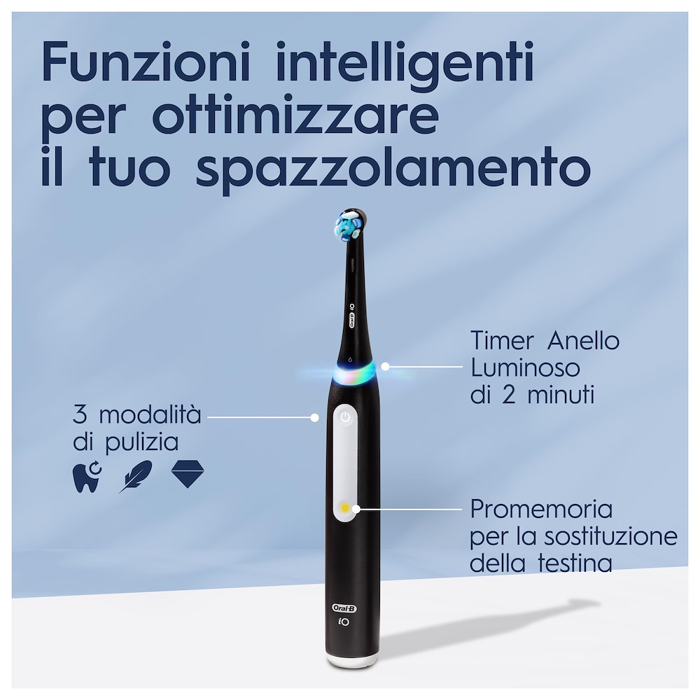 ORAL-B IO3STRIPPED - Elektrische Zahnbürste Schwarz mit Etui