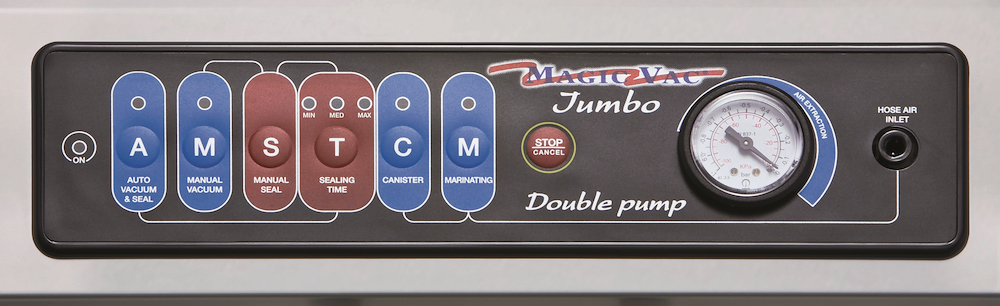 MAGIC VAC V702PK1 - V702PK1 0006880 MACCH.SOTTOVUOTO 380W DOPPIA POMPA JUMBO INOX