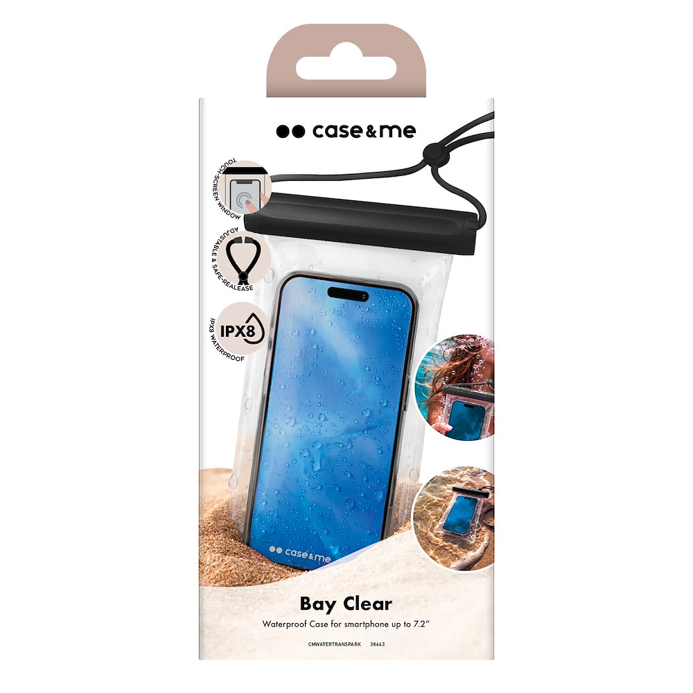 CASE&ME CMWATERTRANSPARK - Wasserdichte Tasche für Smartphone Schwarz