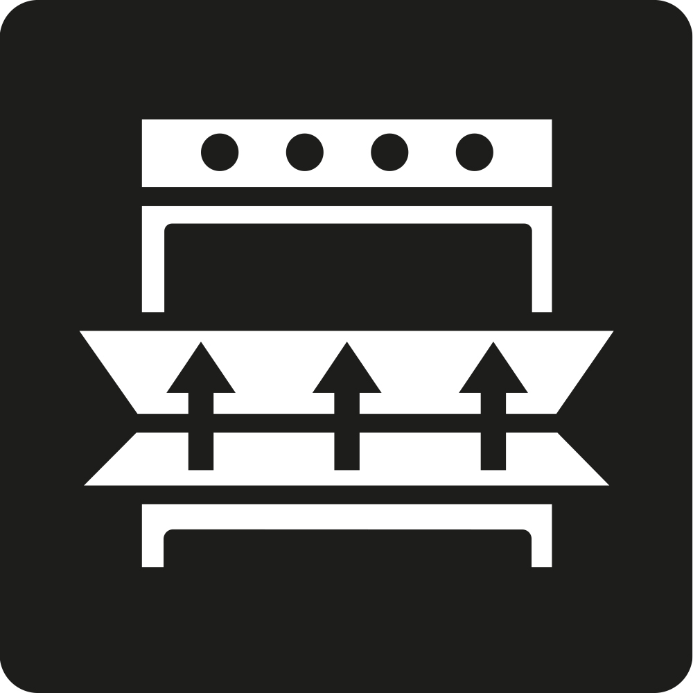 GLEM GAS DGF9NES6AF - Multifunktionsofen 60CM in Schwarz