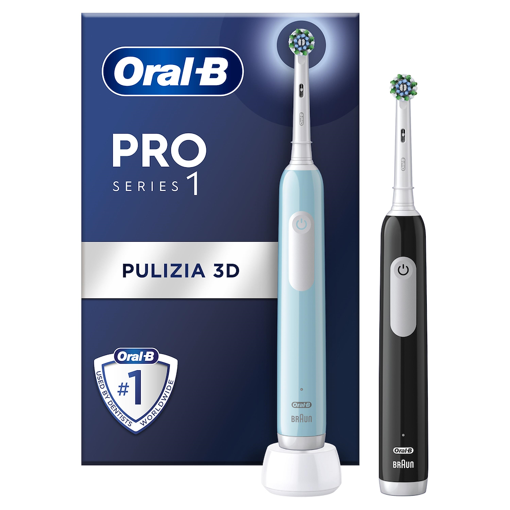 ORAL-B PRO1DUOBLACKBLU - Oral-B Pro 1 Duo Elektrische Zahnbürste Schwarz/Blau