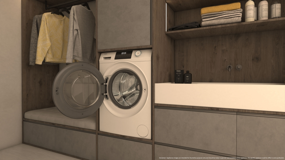 HAIER HW80BP14929AS - Waschmaschine 8 kg 1400 U/min Weiß