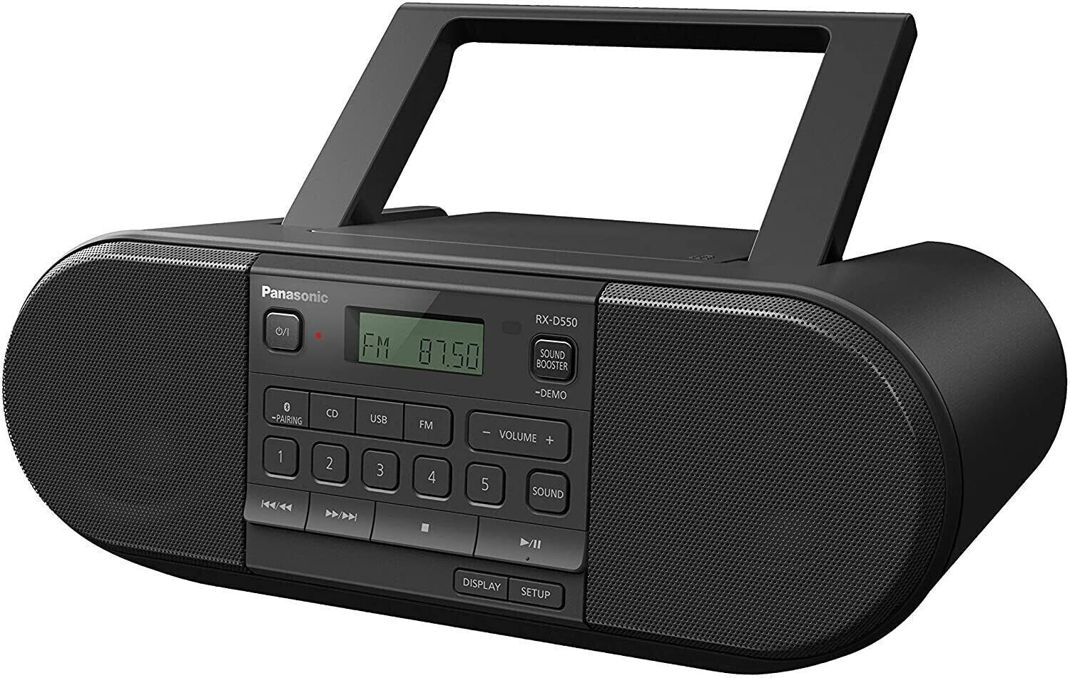 PANASONIC RXD550EK - Panasonic RX-D550 Tragbares CD-Radio mit Bluetooth