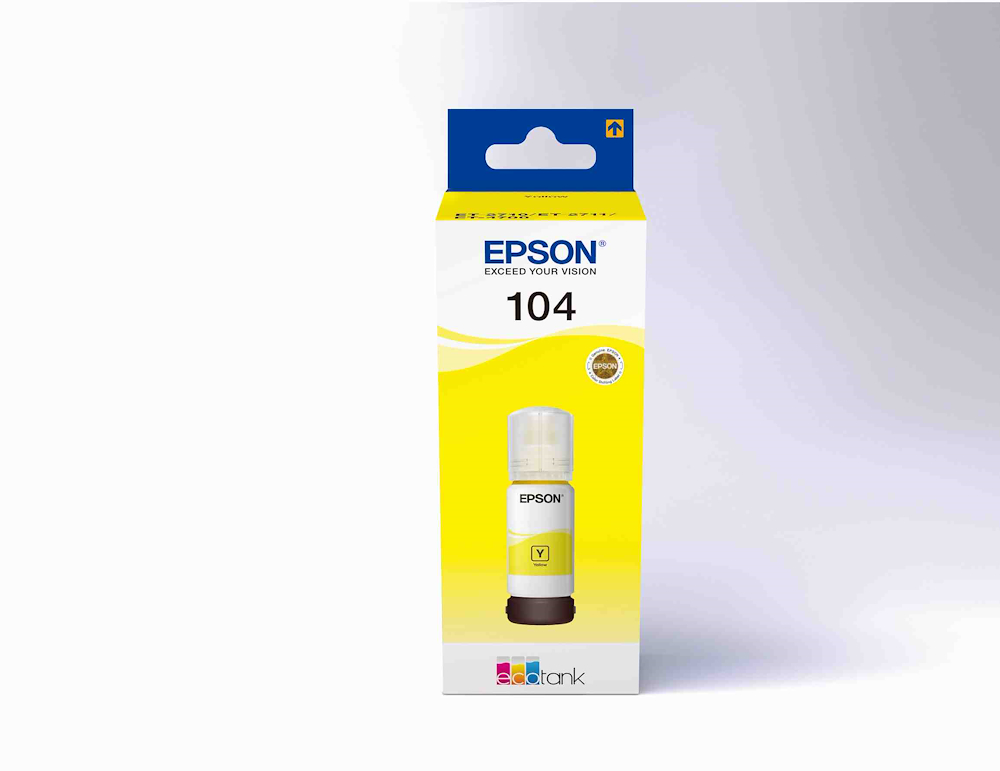 EPSON C13T00P440 - C13T00P440 0486190 FLAmitE INCHIOSTRO 104 65ML ECOTANK GIALLO