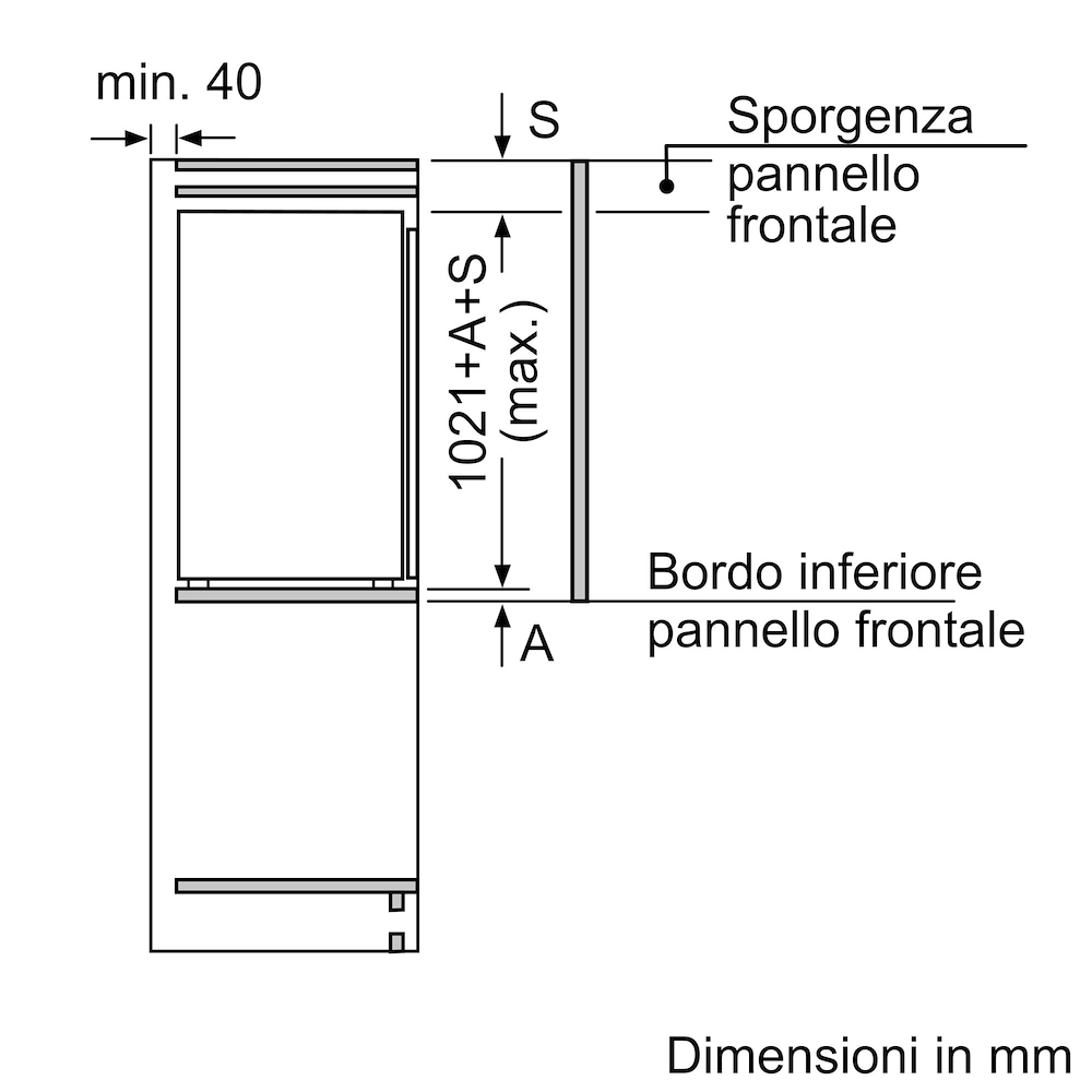 BOSCH KIR31VFE0 - 165L Einbaukühlschrank