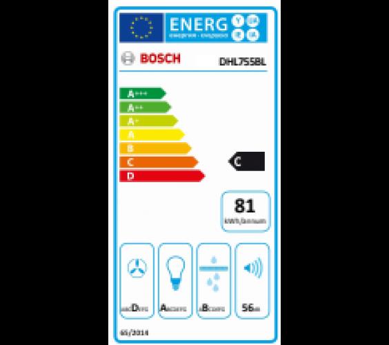 BOSCH MOBILIERI DHL755BL - DHL755BL 0540133 CAPPA SOTTOPENSILE 75CM 3VEL. GRIGIO METAL.