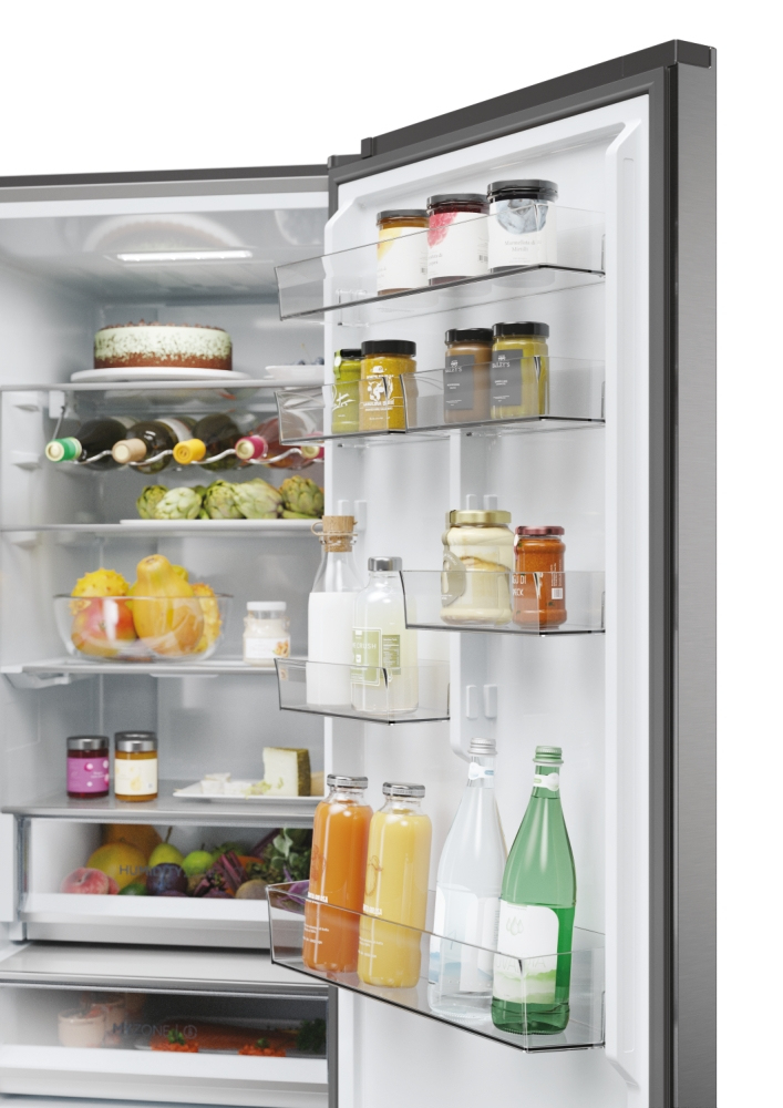 HAIER HDPW5620ANPK - Combi Kühlschrank 409 Lt Edelstahl