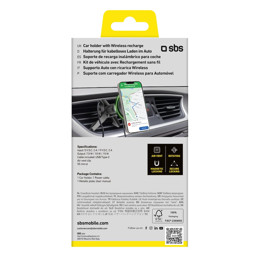 SBS TESUPMAGWIR15W - Wireless Auto Halterung für MagSafe