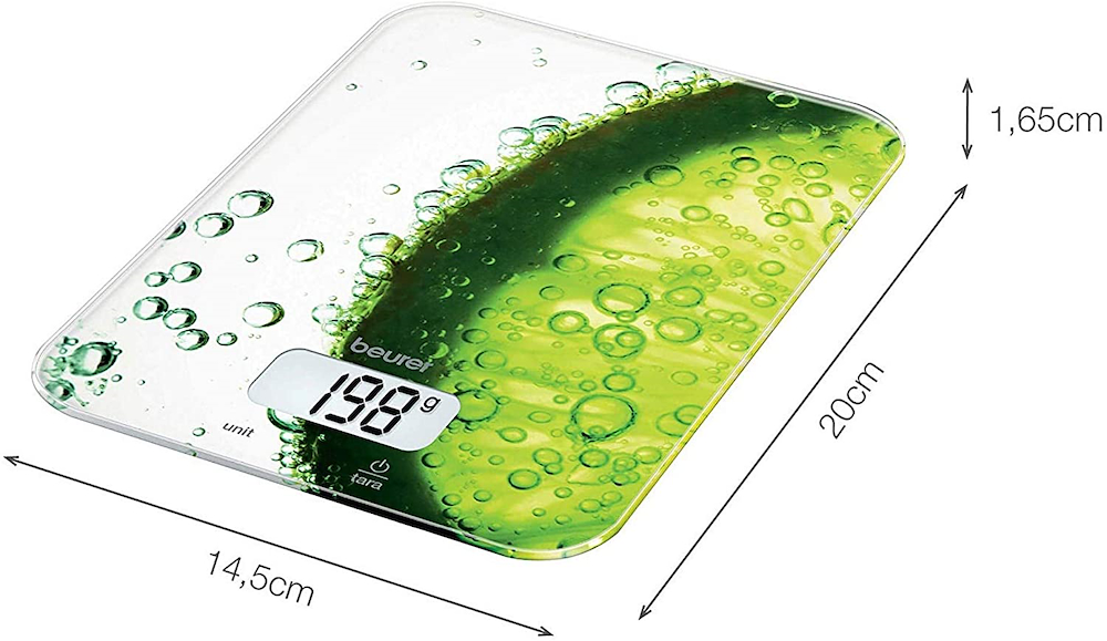 BEURER KS19FRESH - Digitale Küchenwaage mit Zitronenmotiv