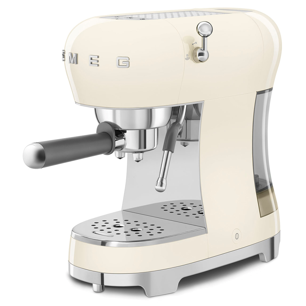 SMEG ECF02CREU - Smeg Espresso Maschine 50er Stil Panna