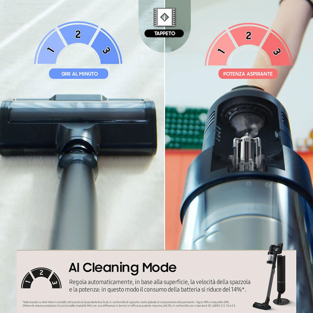 SAMSUNG VS28C9784QK - Samsung BESPOKE Jet AI Akku-Staubsauger VS28C9784QK