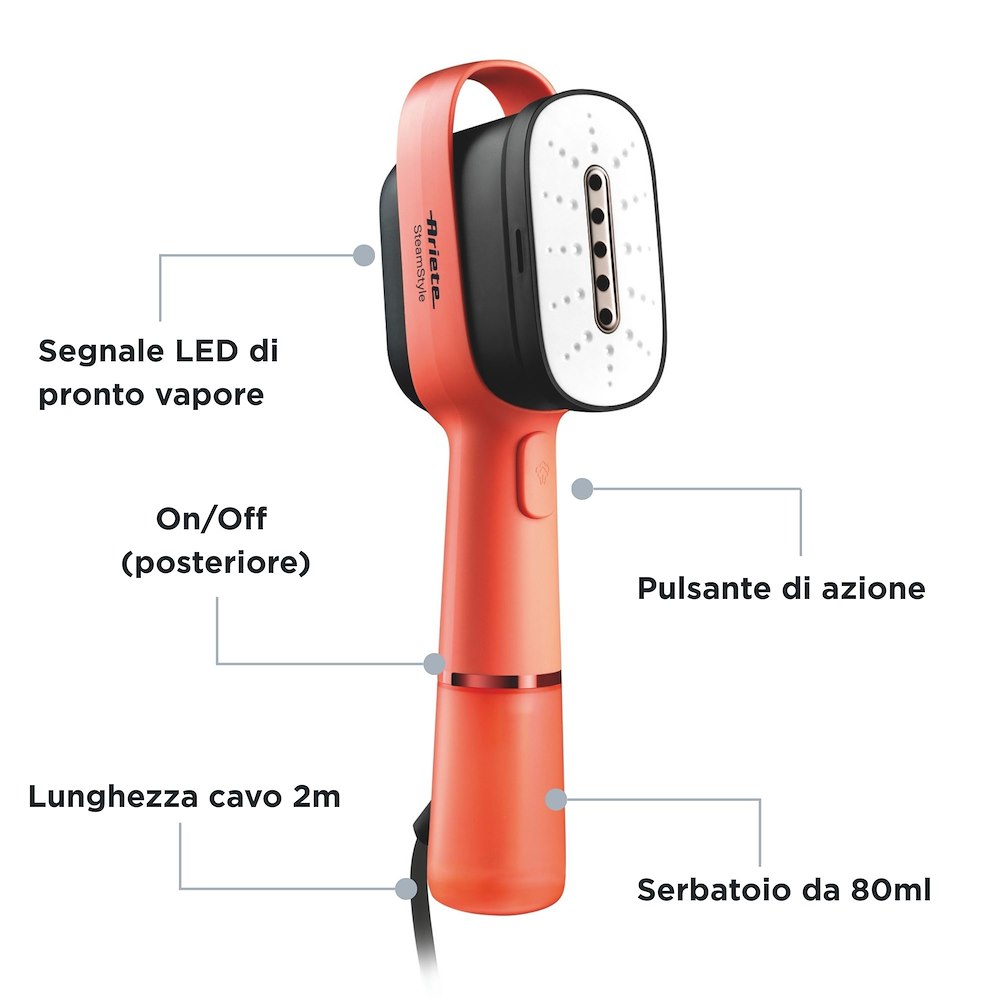 ARIETE 00S430102AR0 - Vertikaldampfbügeleisen Koralle