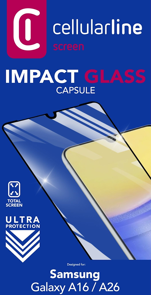 CELLULAR LINE TEMPGCABGALA16K - Impact Glas Schutz für Galaxy A16