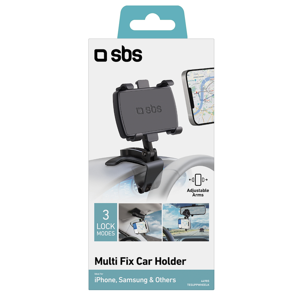 SBS TESUPPWHEELK - Universeller Auto-Phone Halter schwarz