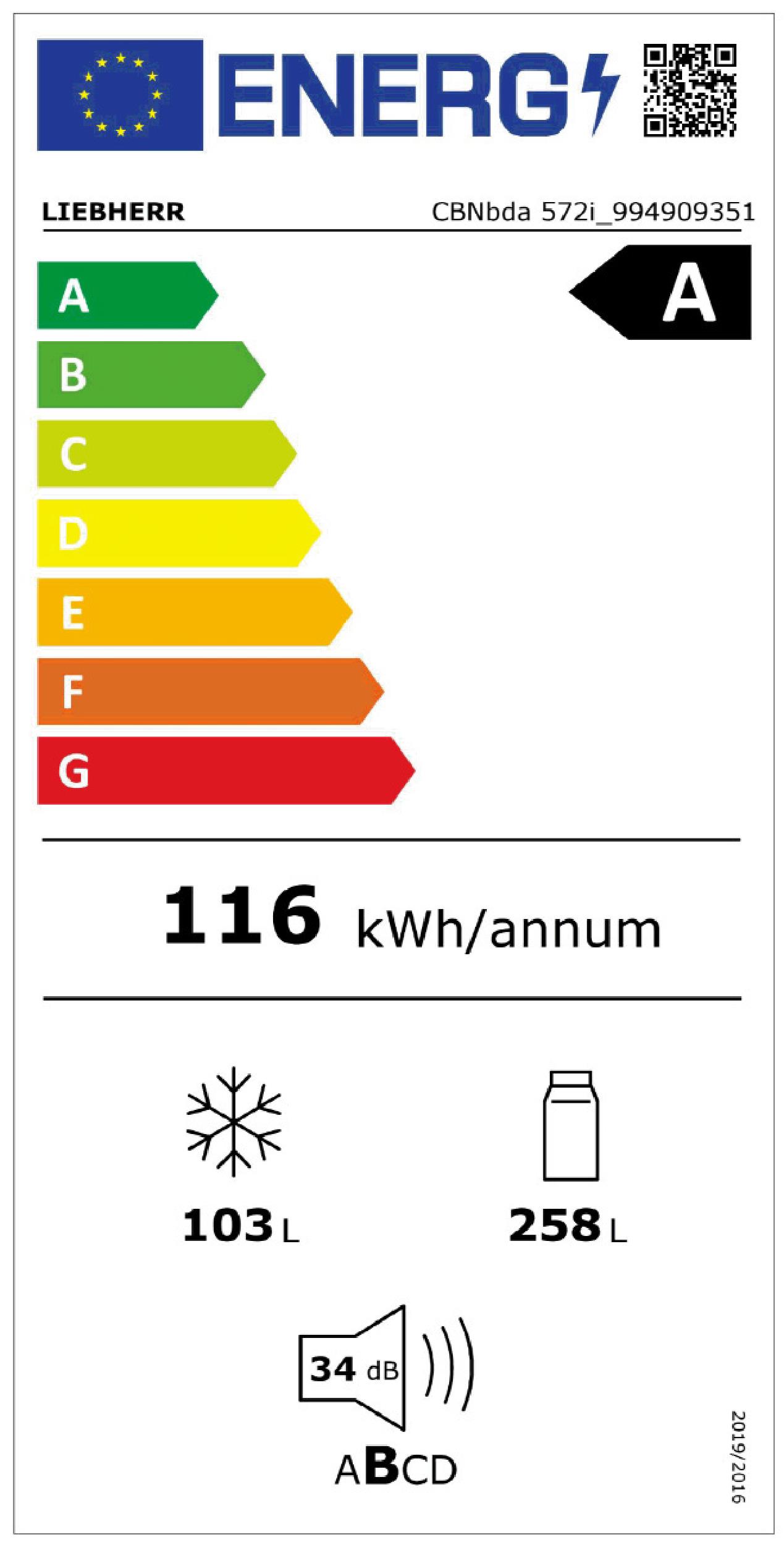 LIEBHERR CBNBDA572I - Kombigerät 60 cm, NoFrost und BioFresh