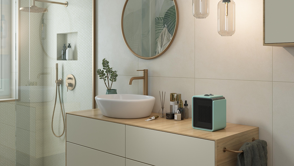 SPLENDID CALDOCUBIC - Keramischer Heizlüfter Aqua Grün 1800W