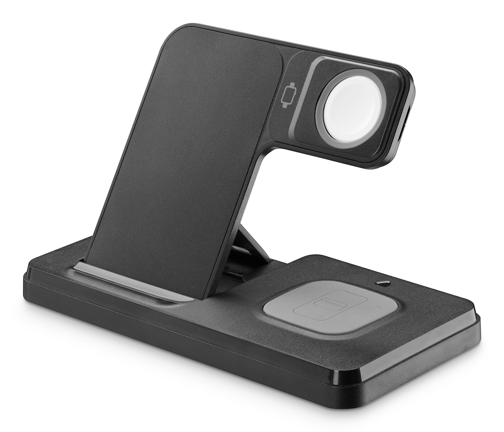 CELLULAR LINE WIRESTAND3IN1FBK - 3in1 Drahtlose Ladebasis 15W