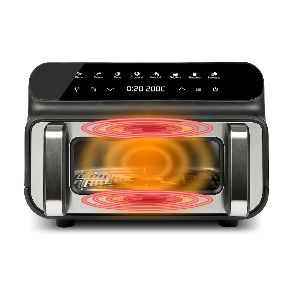 G3 FERRARI G1018100 - Luftfritteuse und Barbecue 10 Liter 2000 Watt