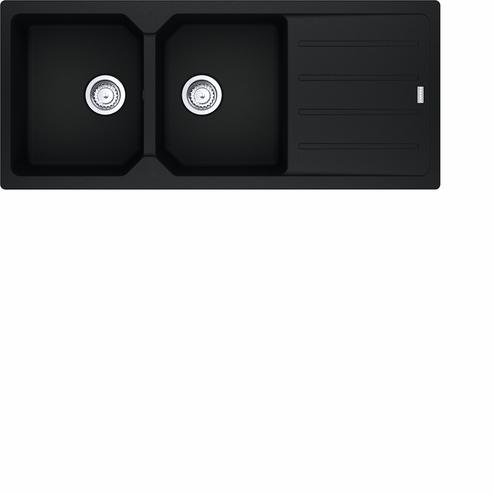 FRANKE UCG621116NERO - Spüle 116 cm mit zwei Becken CITY NERO