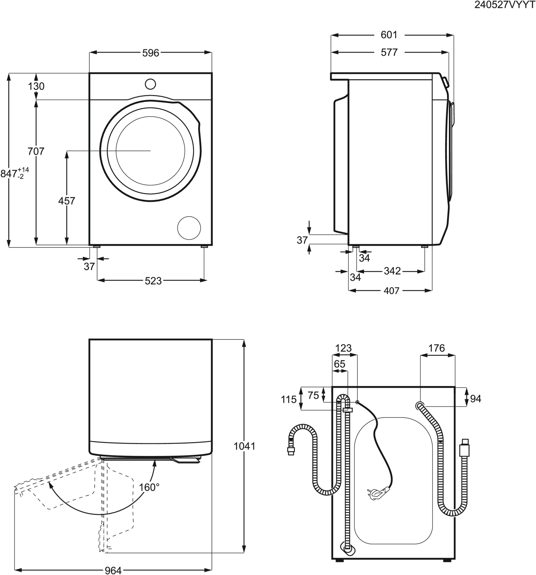 AEG LR7EG70499 - 7000 ProSteam Frontlader Waschmaschine 9kg