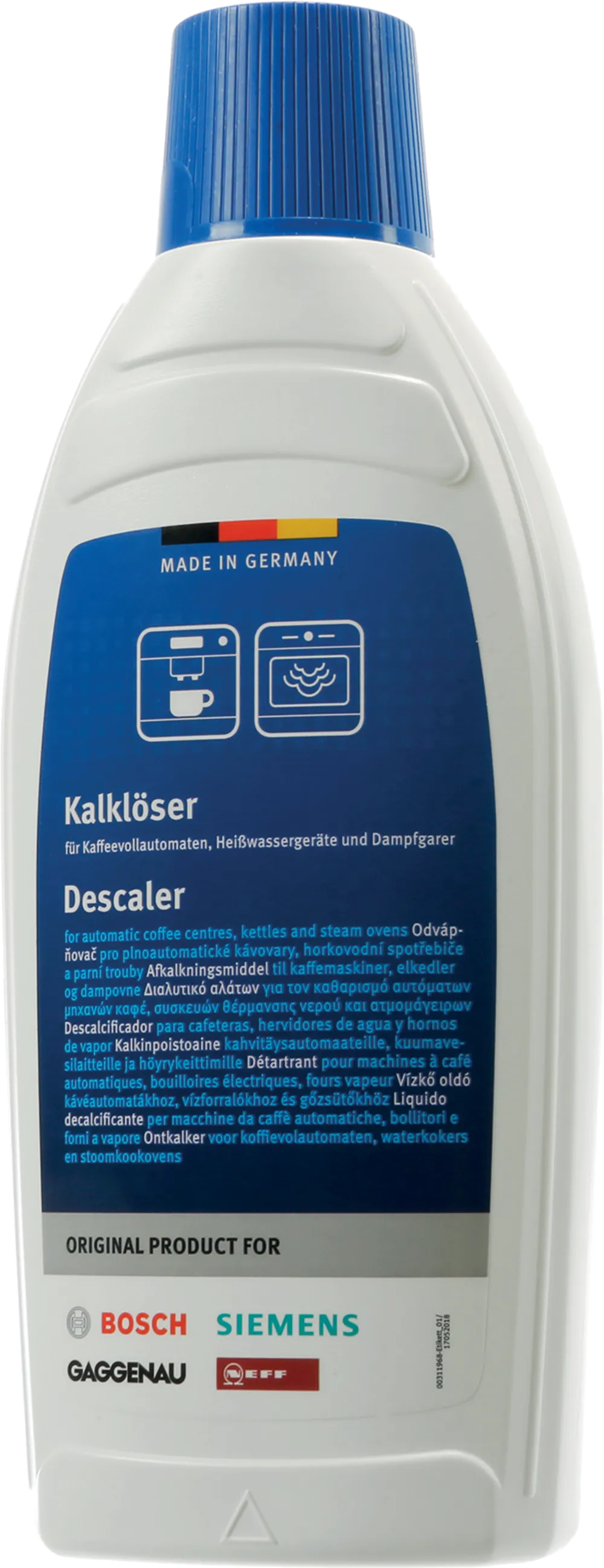 BOSCH 00311968 - Bosch Flüssigentkalker für Kaffeemaschinen und Dampfgeräte