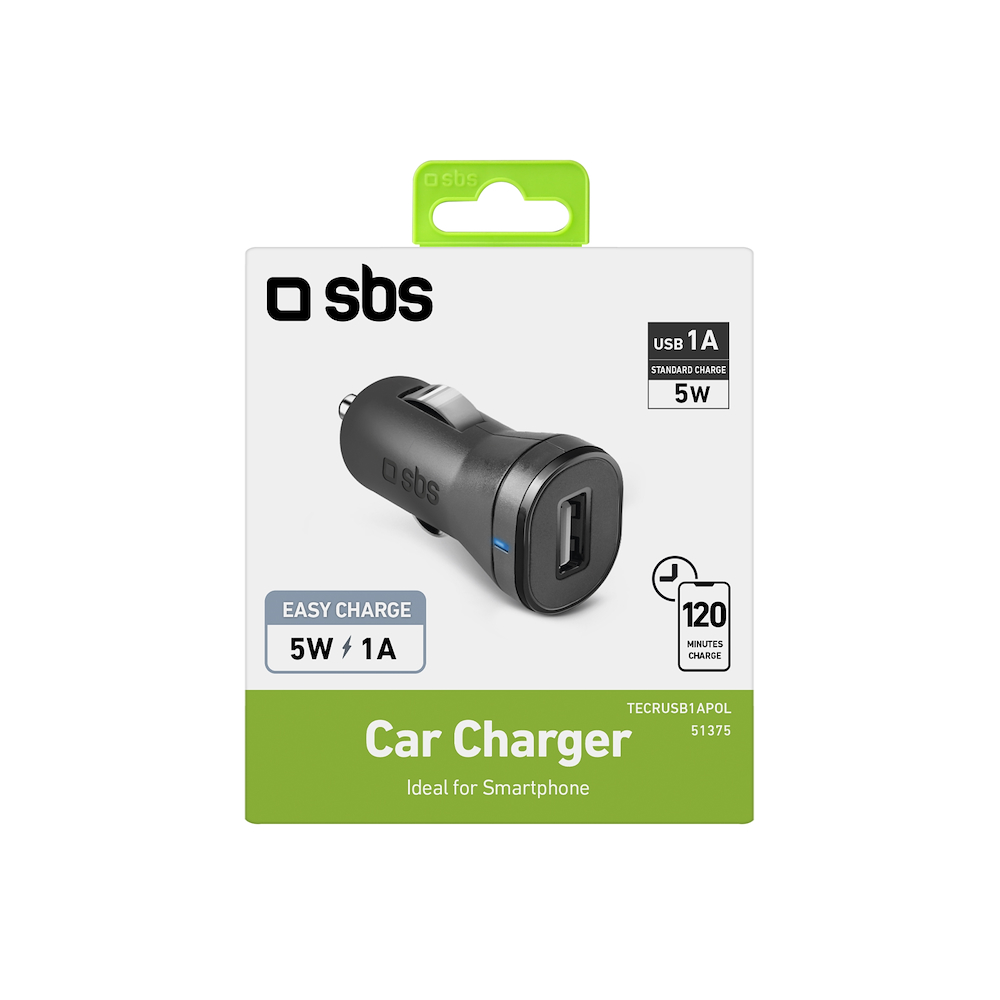 SBS TECRUSB1APOL - Mini USB Ladegerät 1A