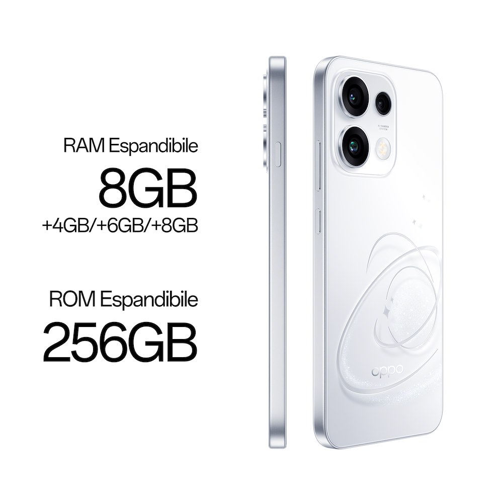 OPPO RENO16F5GPOPWHITE - Smartphone 5G mit Triple-Kamera