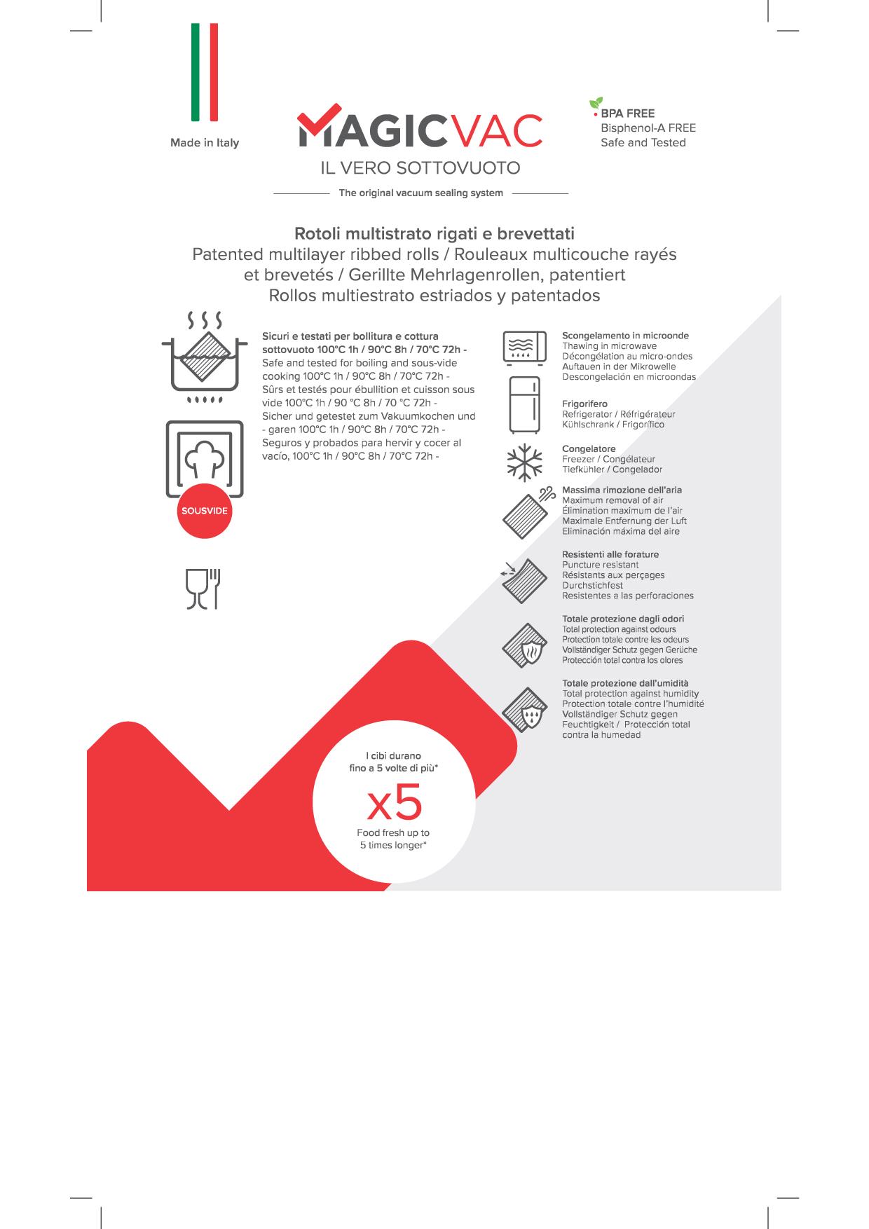 MAGIC VAC ACO1026 - Magic Vac Vakuumierfolienrolle 20x600 cm