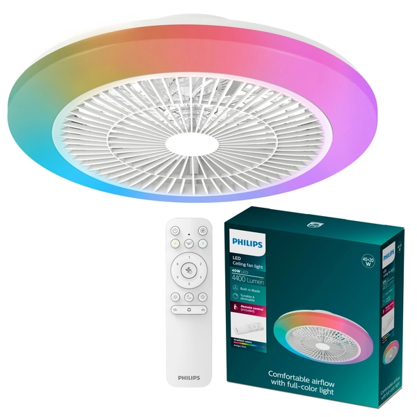 Philips 929004782201 - Deckenventilator Amigo RGB