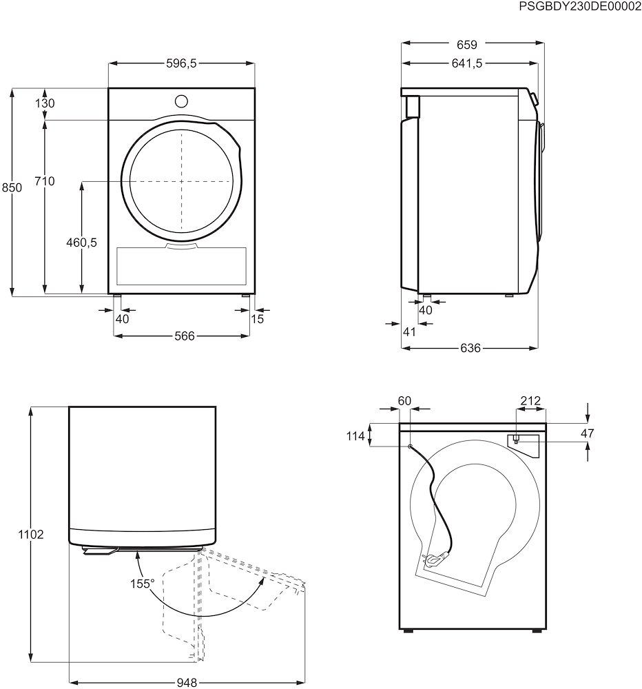 ELECTROLUX EW7HBG28A - Trockner 8Kg