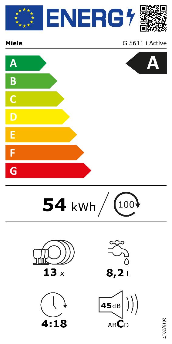 MIELE G5611ICLST - Geschirrspüler 5Programme INOX