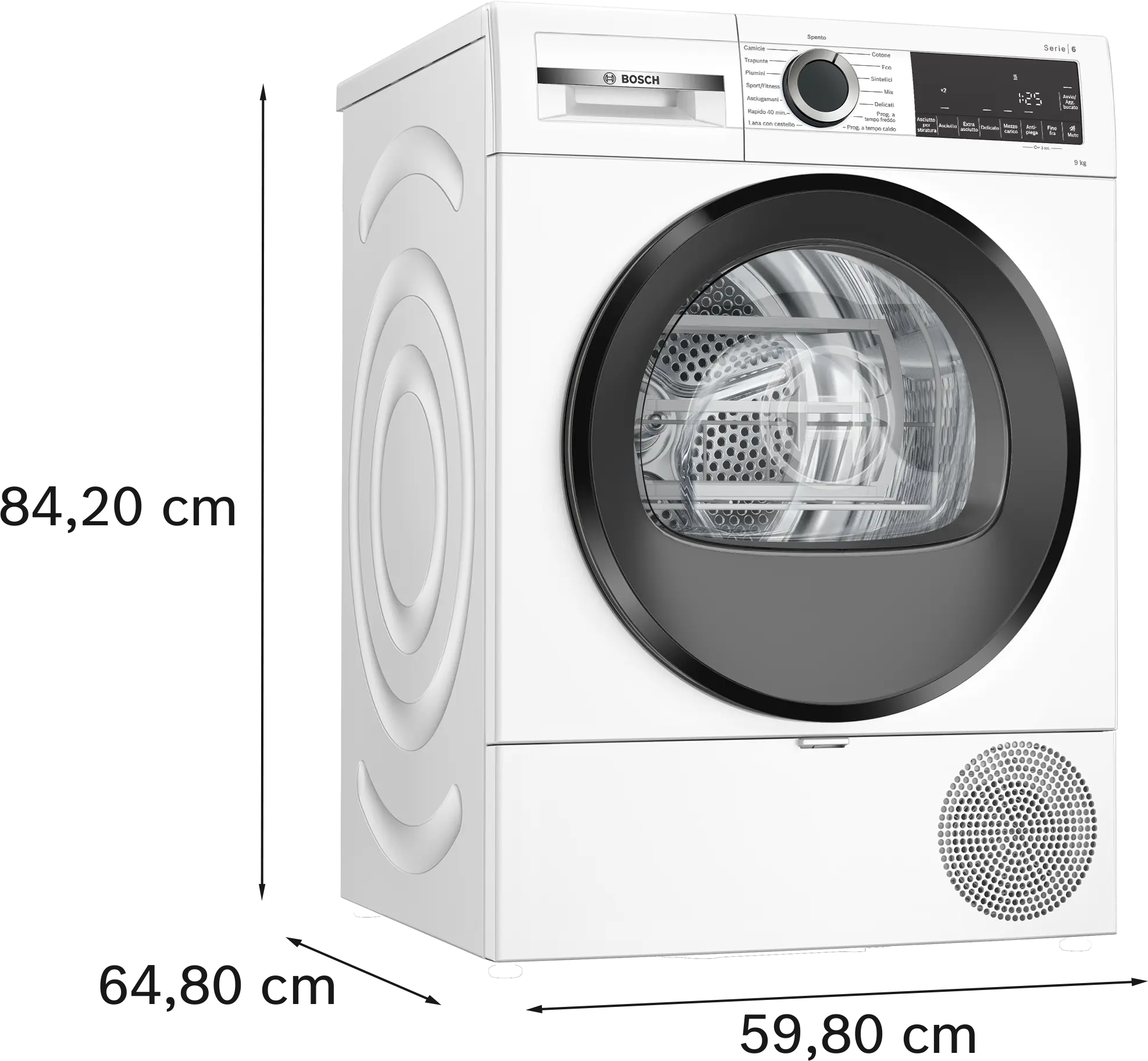 Bosch WQG24201IT - Wärmepumpentrockner 9 kg weiß