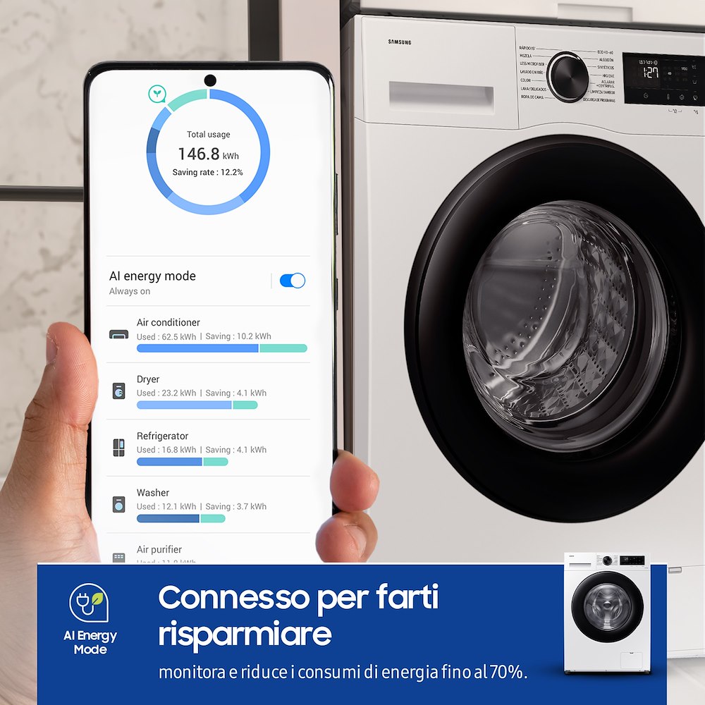 SAMSUNG WW90CGC04DAEET - Waschmaschine 9 Kg Wlan Dampfreinigung