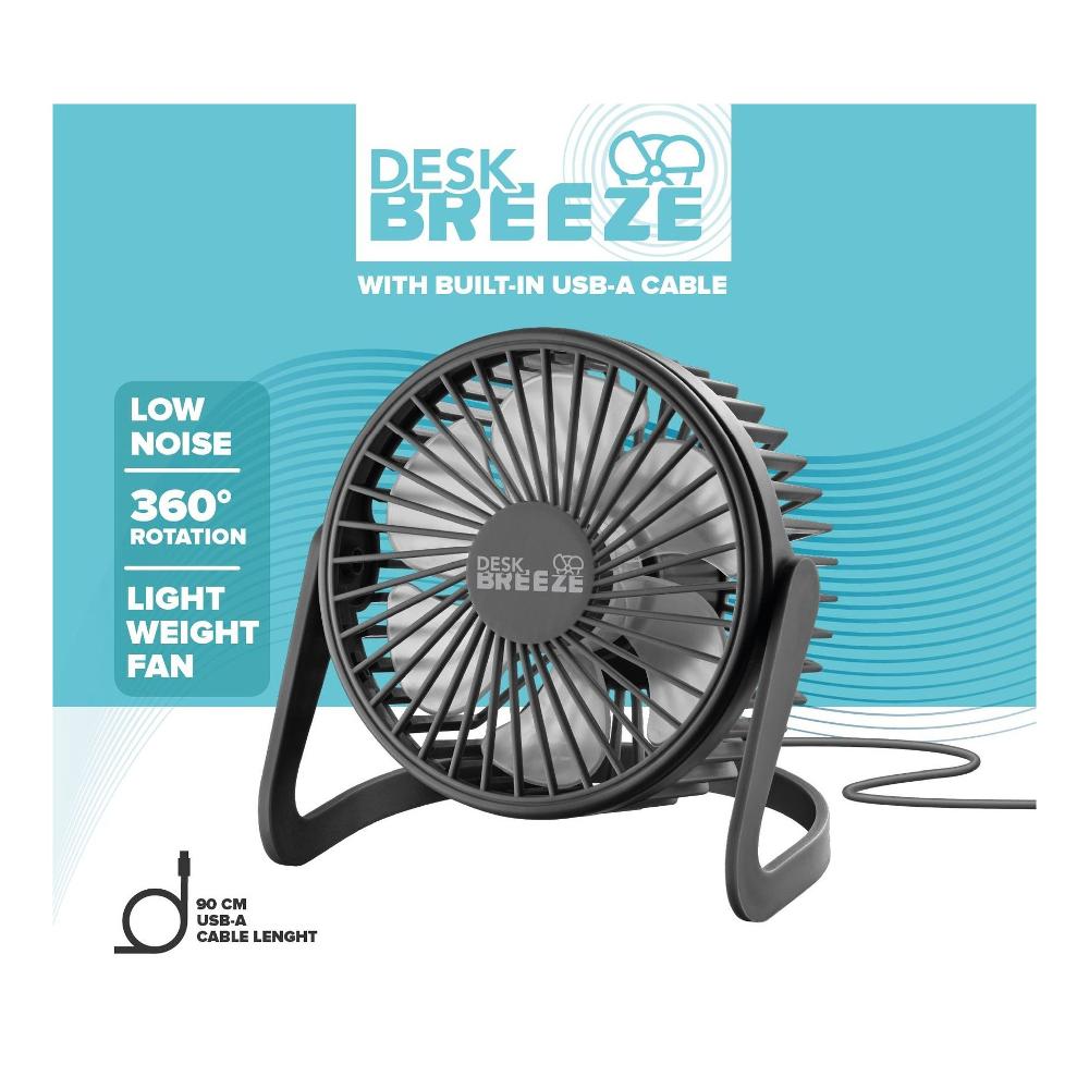 CELLULAR LINE DESKBREEZEK - USB-Tischventilator Schwarz