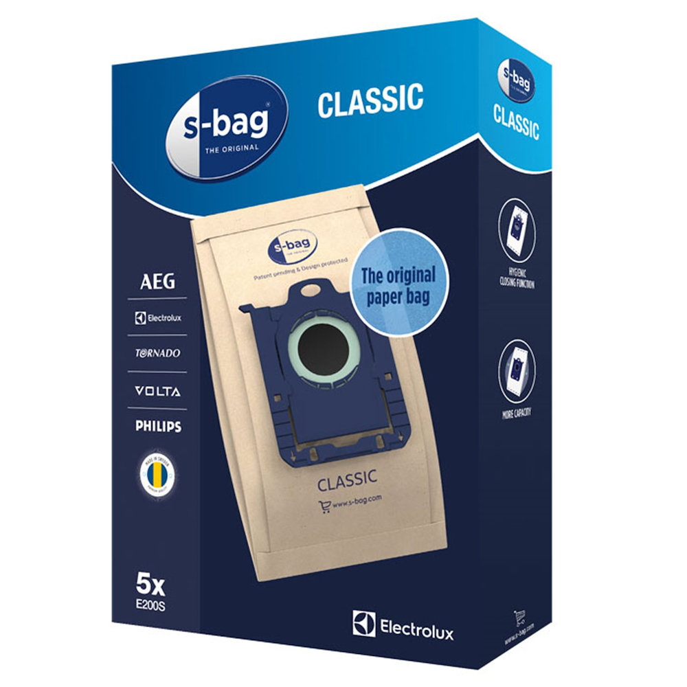 ELECTROLUX 900168462 - 900168462 0487952 SACCHETTI ASPIRAPOLVERE S-BAG CLASSIC E200S 5PZ