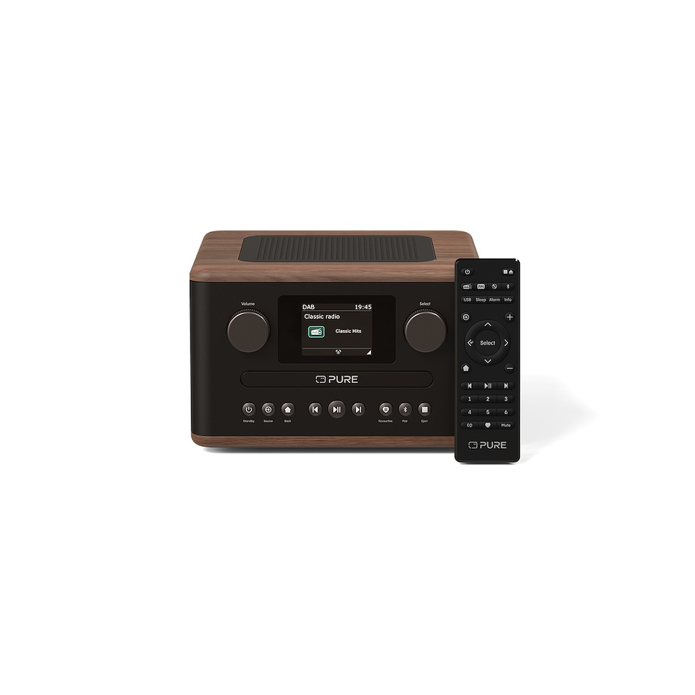 PURE 255052 - Digitale Radio Classic C-D4 in Walnut Coffee Black