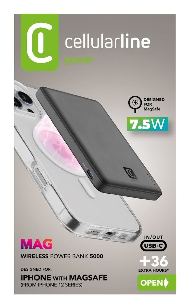 CELLULAR LINE PBNEWMAG5000K - Power Bank MagSafe 5000mAh