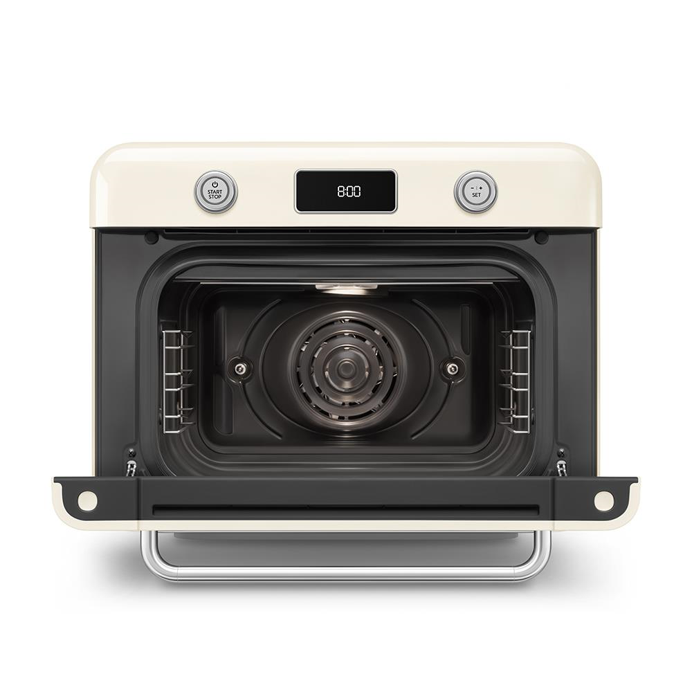 SMEG COF01CREU - Kombi-Dampfgarer 50's Style in Panna